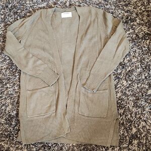 Cute Olive Green Open Front Cardigan!